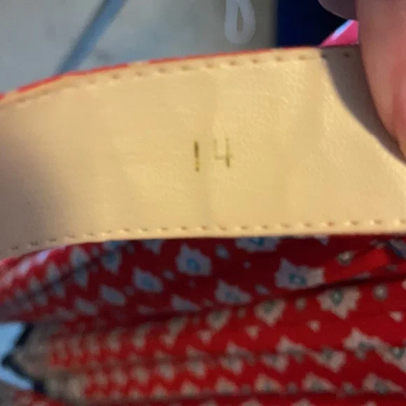 Vintage Pleated Print Dress with elastic stretch waist and matching belt Size 14 - Picture 6 of 8